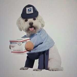 Dog USPS Mail carrier Costume. *NEW* Sz Medium